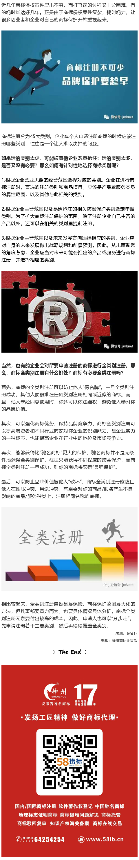 商标注册怎样选择合适的类别？有必要进行全类注册吗？