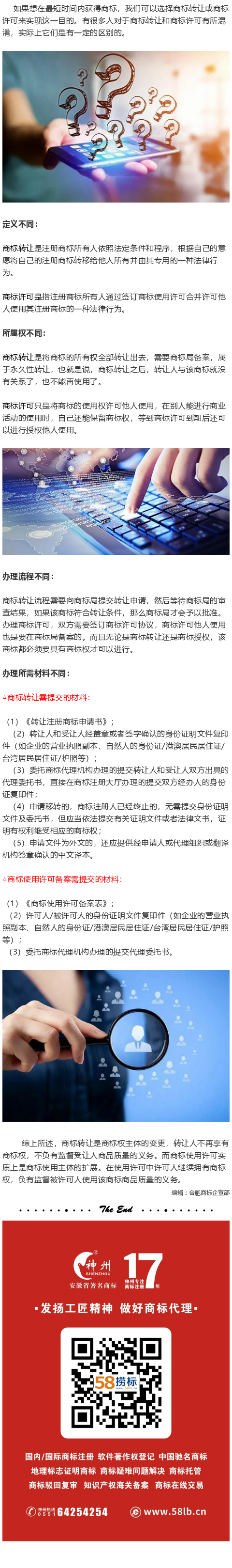 商标许可和商标转让的区别